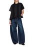 Figure View - Click To Enlarge - SACAI - Pleated Flounce Hem T-Shirt