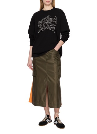 Figure View - Click To Enlarge - SACAI - Hybrid Cargo Midi Skirt