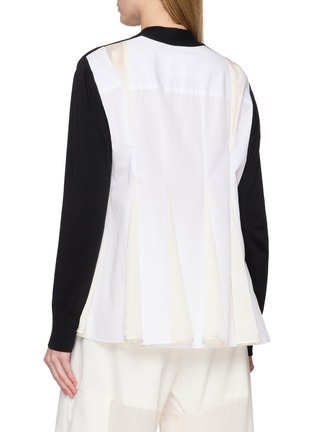 Back View - Click To Enlarge - SACAI - Hybrid Knit Cardigan