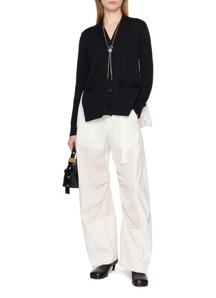 Figure View - Click To Enlarge - SACAI - Hybrid Knit Cardigan