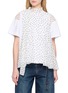 SACAI Polka Dot Sheer Panel T-Shirt