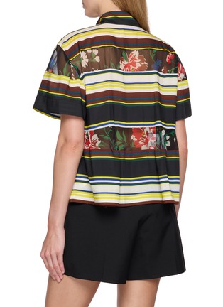 Back View - Click To Enlarge - SACAI - Floral Stripe Chest Pocket Shirt