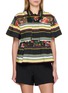 SACAI Floral Stripe Chest Pocket Shirt