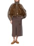 Figure View - Click To Enlarge - SACAI - Belted Panelled Wool Suiting Skirt