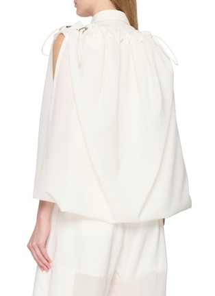 Back View - Click To Enlarge - SACAI - Gathered Shoulder Sleeveless Top