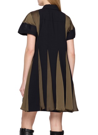 Back View - Click To Enlarge - SACAI - Panelled Shirt Style Dress
