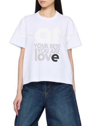 Main View - Click To Enlarge - SACAI - Printed Cotton T-Shirt