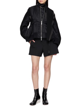 Figure View - Click To Enlarge - SACAI - Hybrid Blouson Jacket