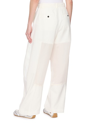 Back View - Click To Enlarge - SACAI - Belted Wide Leg Panelled Pants