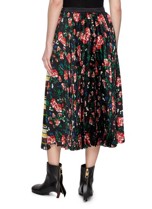 Back View - Click To Enlarge - SACAI - Pattern Mix Pleated Midi Skirt