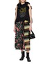 Figure View - Click To Enlarge - SACAI - Pattern Mix Pleated Midi Skirt