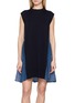 SACAI Denim Knit Panelled Dress