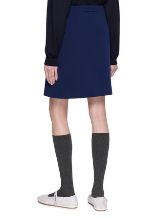 Back View - Click To Enlarge - MIU MIU - Pleated Technical Jersey Short Skirt