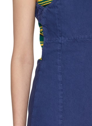  - MIU MIU - Open Back Apron Cotton Mini Dress