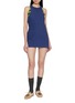 Figure View - Click To Enlarge - MIU MIU - Open Back Apron Cotton Mini Dress