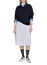 Figure View - Click To Enlarge - MIU MIU - Open Collar Wool Knit Top