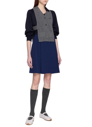 Figure View - Click To Enlarge - MIU MIU - Side Open Cashmere Cardigan Vest