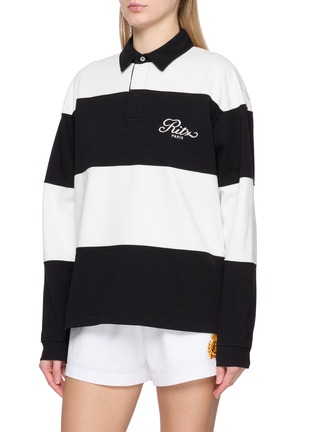 Front View - Click To Enlarge - FRAME - x Ritz Stripe Polo Shirt