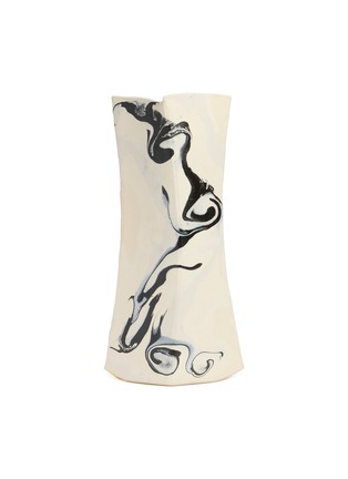 Main View - Click To Enlarge - ROBERT YELLIN - White & Black Vase