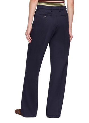 Back View - Click To Enlarge - PRADA - Straight Leg Tailored Chino Cotton Pants