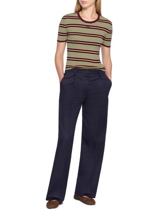 Figure View - Click To Enlarge - PRADA - Straight Leg Tailored Chino Cotton Pants