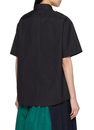 Back View - Click To Enlarge - PRADA - Epaulette Cotton Shirt