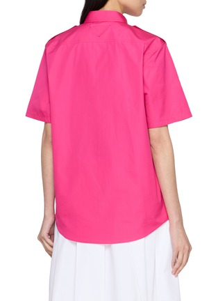 Back View - Click To Enlarge - PRADA - Epaulette Cotton Shirt