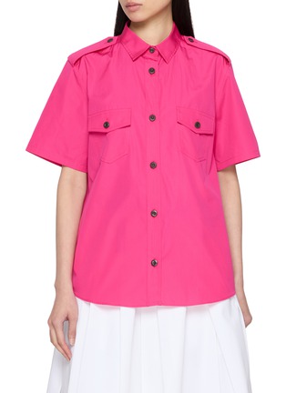 Main View - Click To Enlarge - PRADA - Epaulette Cotton Shirt