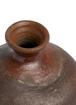 Detail View - Click To Enlarge - ROBERT YELLIN - Antique Old Bizen Dark Brown Large Flask