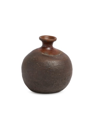 Main View - Click To Enlarge - ROBERT YELLIN - Antique Old Bizen Dark Brown Large Flask