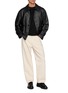 Figure View - Click To Enlarge - GOOD PEOPLE GOOD STITCHING GOOD PRODUCT - Half Sleeve Contrast Stitch Crewneck Wool Blend Knit Top