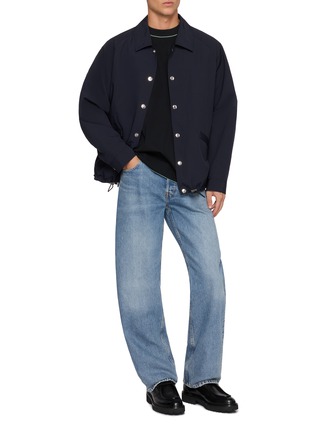 Figure View - Click To Enlarge - GOOD PEOPLE GOOD STITCHING GOOD PRODUCT - Frost Effect Contrast Stitch Cotton T-Shirt