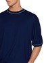  - GOOD PEOPLE GOOD STITCHING GOOD PRODUCT - Half Sleeve Contrast Stitch Crewneck Knit Top