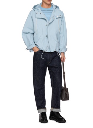 Figure View - Click To Enlarge - GOOD PEOPLE GOOD STITCHING GOOD PRODUCT - Half Sleeve Striped Knit Top