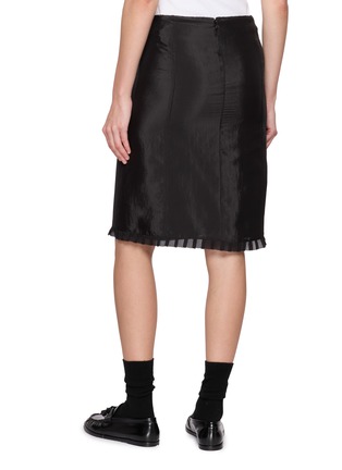Back View - Click To Enlarge - DUNST - H-Line Lace Trimmed Satin Midi Skirt
