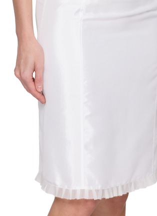  - DUNST - H-Line Lace Trimmed Satin Midi Skirt