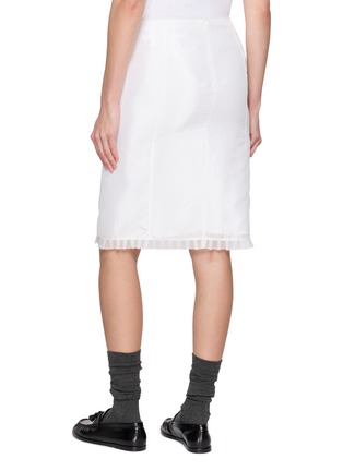 Back View - Click To Enlarge - DUNST - H-Line Lace Trimmed Satin Midi Skirt