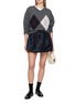 Figure View - Click To Enlarge - DUNST - Drawstring Layered Hem Volume Mini Skirt