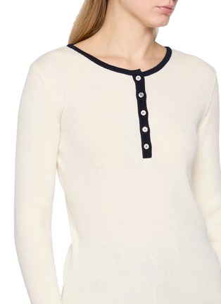  - DUNST - Buttoned Round Neck Knit Top