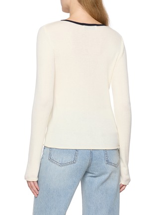Back View - Click To Enlarge - DUNST - Buttoned Round Neck Knit Top