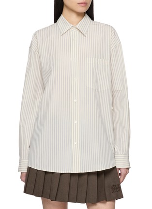 Main View - Click To Enlarge - DUNST - Striped Pocket Shirt