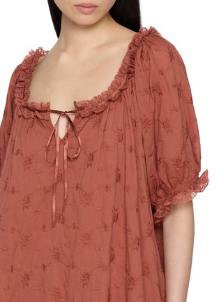  - FREE PEOPLE - Juno Lace Trim Embroidered Cotton Mini Dress