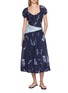 Figure View - Click To Enlarge - FREE PEOPLE - Complete Me Floral Print Ruched Cotton Midi Dress