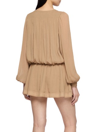 Back View - Click To Enlarge - FREE PEOPLE - Sunbeam Tie Neck Mini Dress