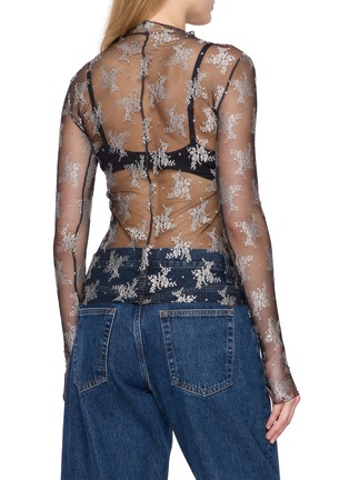 Back View - Click To Enlarge - FREE PEOPLE - Two Tone Lady Lux Mesh Top