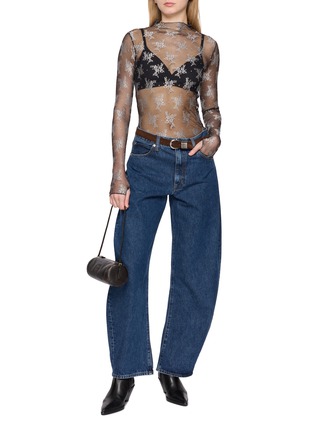 Figure View - Click To Enlarge - FREE PEOPLE - Two Tone Lady Lux Mesh Top