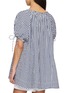 Back View - Click To Enlarge - FREE PEOPLE - Farley Gathered Tie Sleeve Gingham Cotton Tunic Top