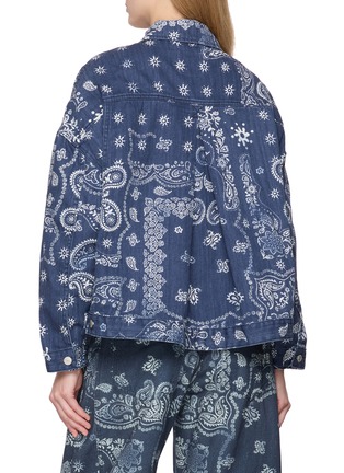 Back View - Click To Enlarge - FREE PEOPLE - Opal Swing Printed Denim Jacket