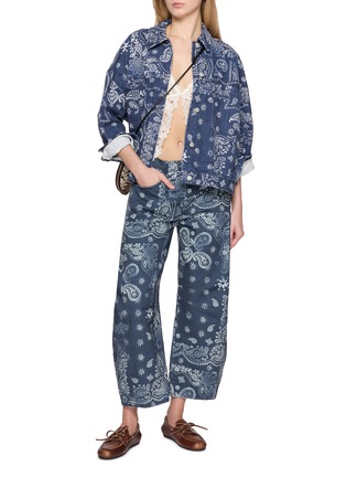 Figure View - Click To Enlarge - FREE PEOPLE - Opal Swing Printed Denim Jacket