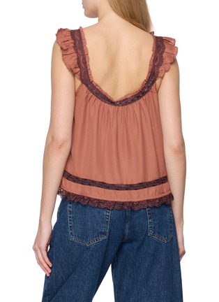Back View - Click To Enlarge - FREE PEOPLE - Mabel Lace Trim Top